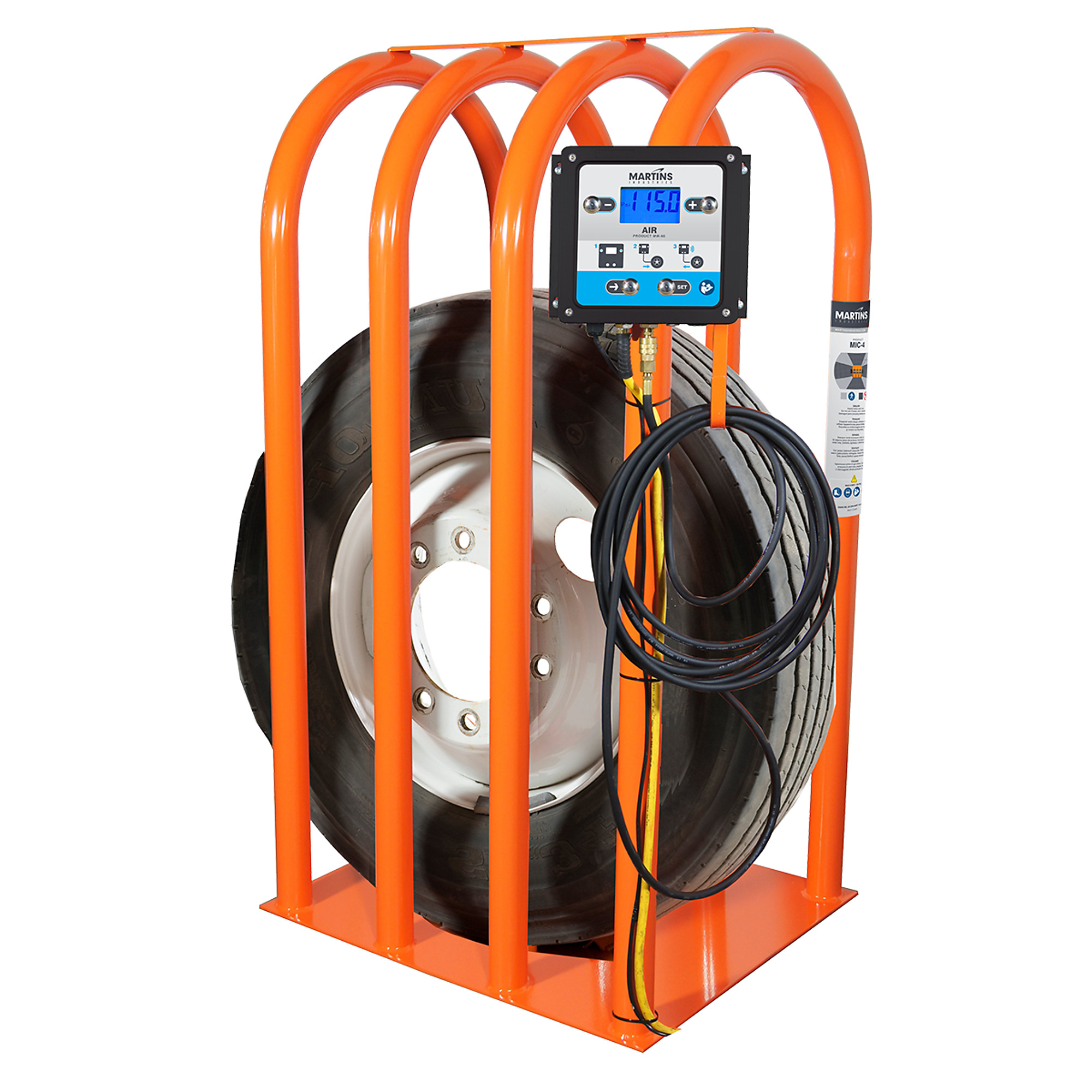 Martins Industries Tire Inflation Cage Complete Kit — 47in. OD Capacity, 4 Measurement Units, LCD Screen, Model# MIC-4-KIT